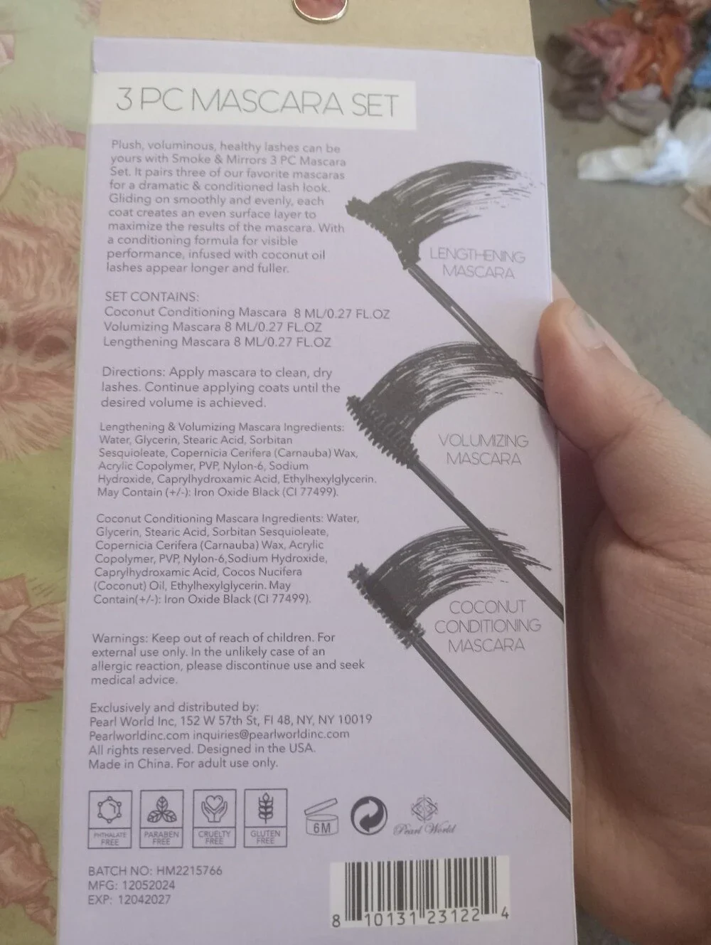 New In Box Smoke & Mirrors 3 Piece Mascara Set
